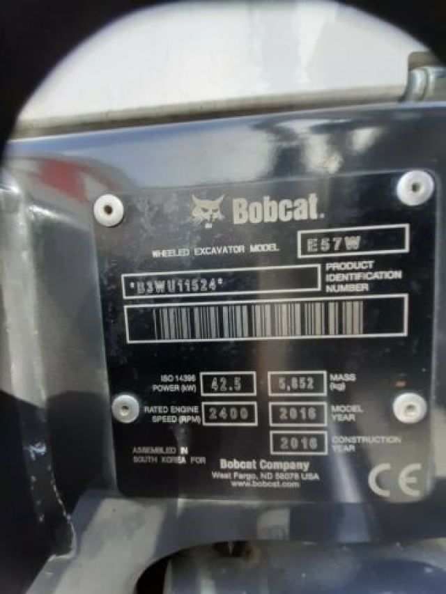 Bobcat E57W Gebrauchter Mobilbagger Bobcat E57W